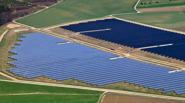 Ein Solarpark von Encavis bei Krumbach