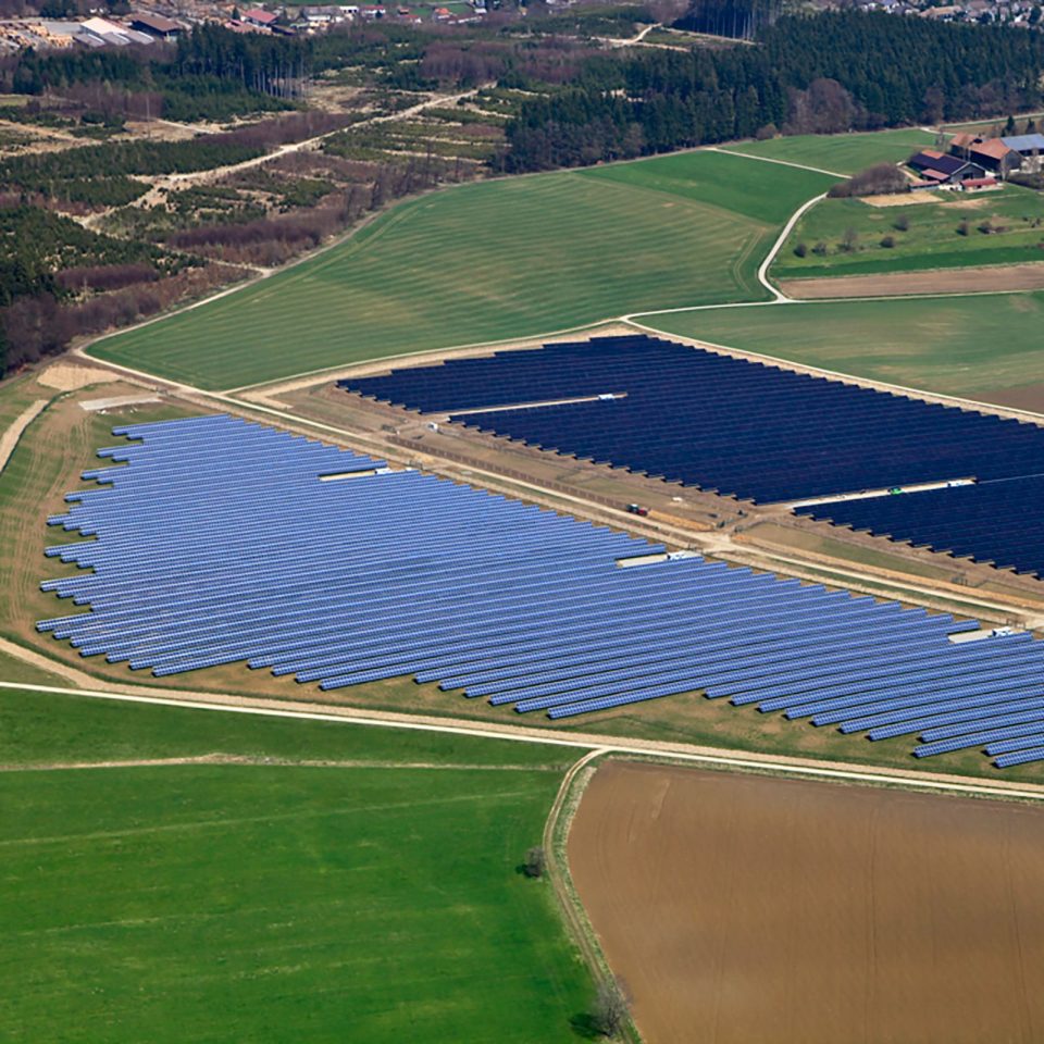 Ein Solarpark von Encavis bei Krumbach