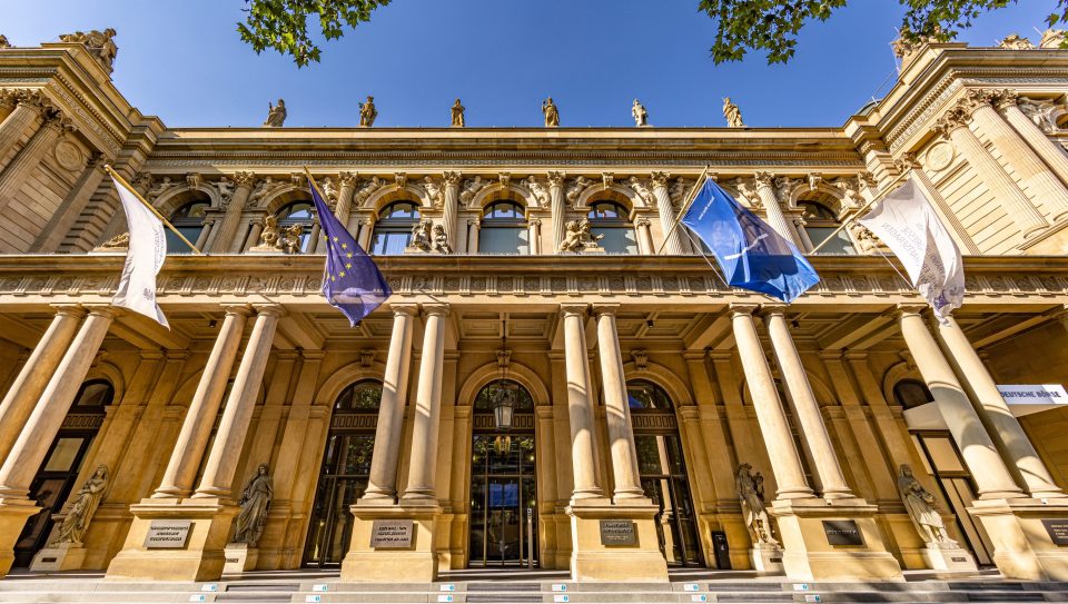 Die Deutsche Börse in Frankfurt an Main