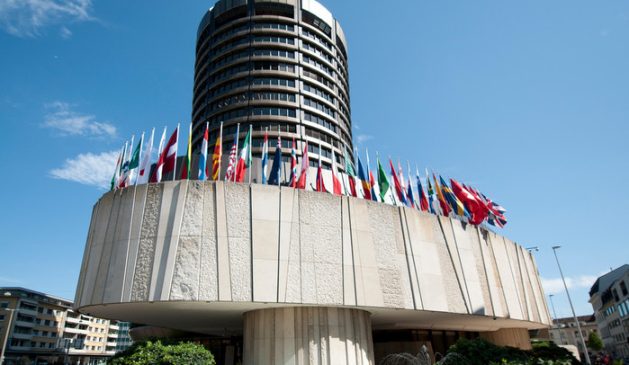 Hauptsitz der Bank für Internationalen Zahlungsausgleich (BIZ) in Basel