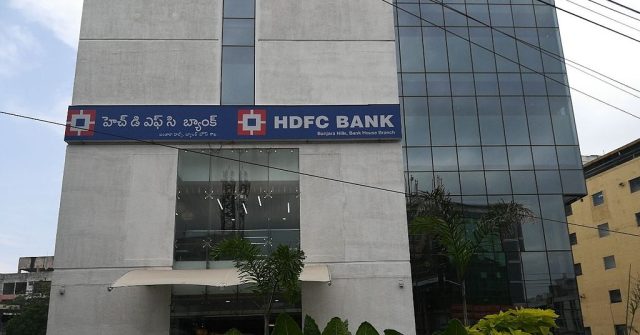 Filiale der HDFC Bank in Hyderabad, Indien