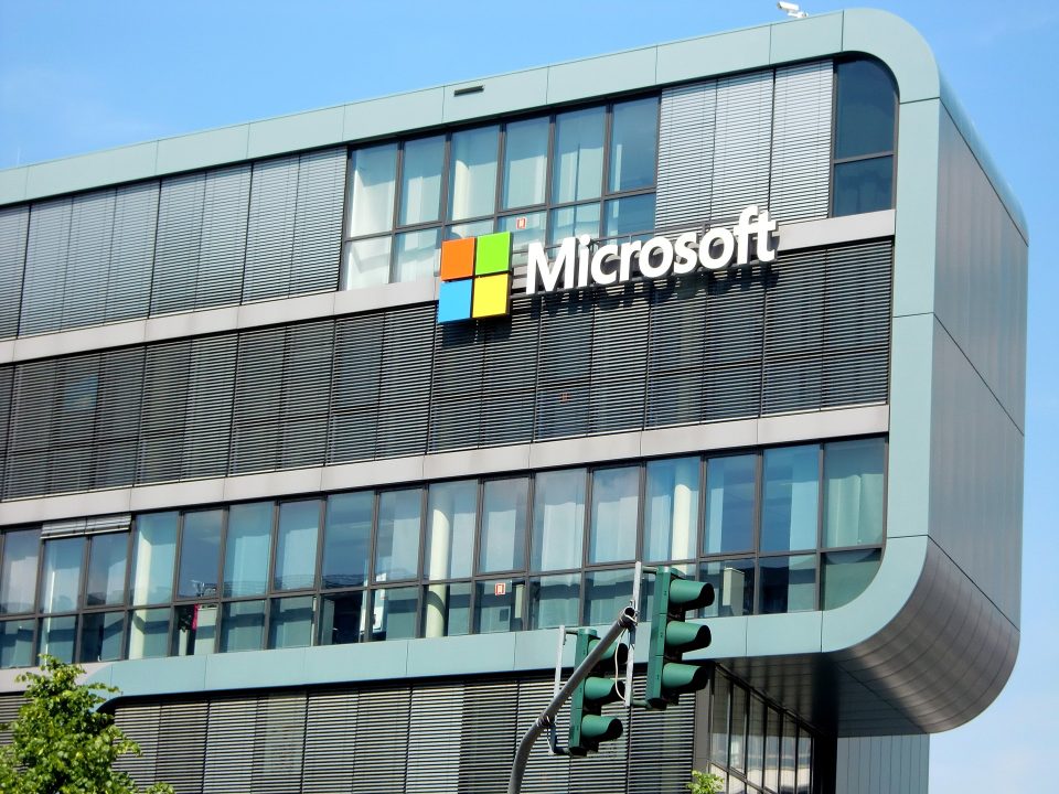 Das Microsoft Unternehmensgebäude in Köln, Deutschland