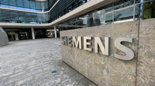 Siemens-Schild in München, Deutschland