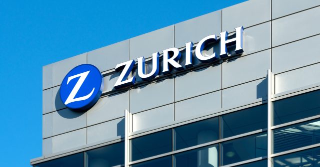 Logo der Zürich Versicherung auf einer Fassade in Frankfurt am Main