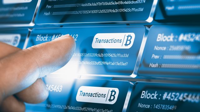 Blockchain, Kryptowährung Bitcoin