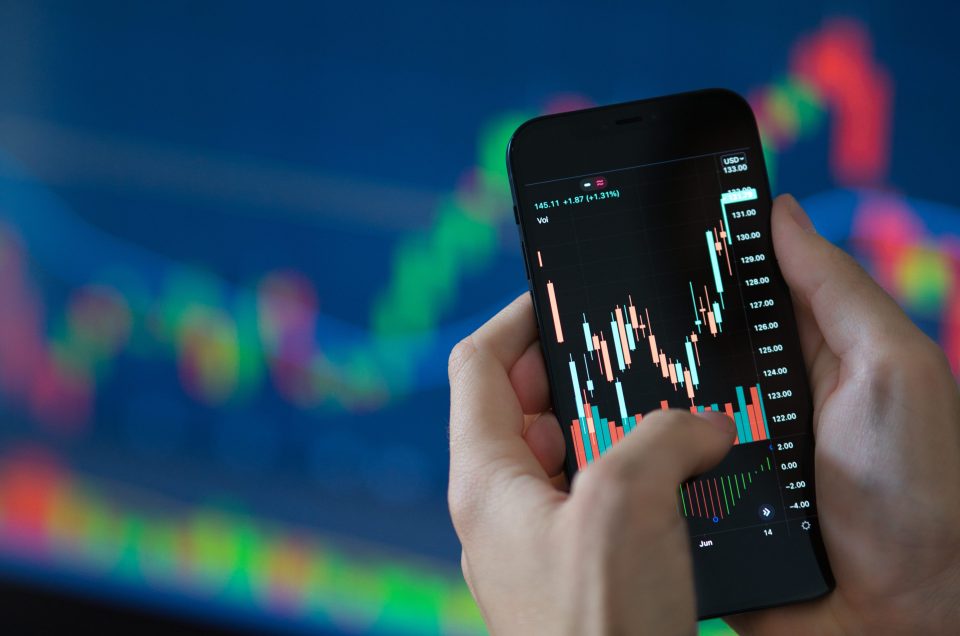 Aktienkurs in einer Neobroker-App