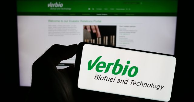 Das Logo des Biokraftstoffunternehmens Verbio Vereinigte Bioenergie AG