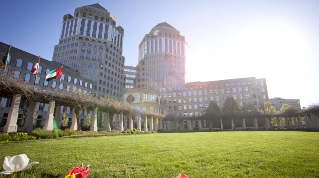 Blick von außen auf das Procter and Gamble Global Headquarter in Cincinnati, Ohio, USA