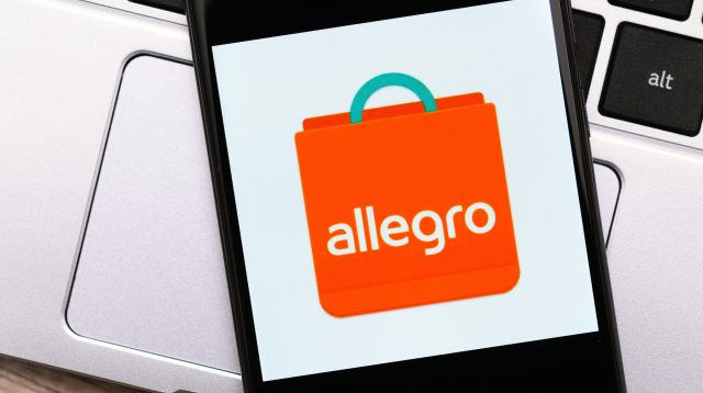 Allegro-Zeichen auf dem Smartphone-Bildschirm