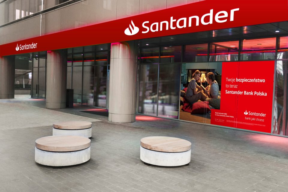 Filiale der Santander Bank in Polen