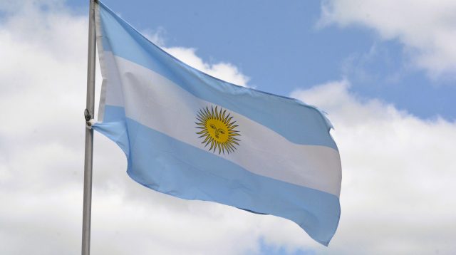 Die Nationalflagge von Argentinien