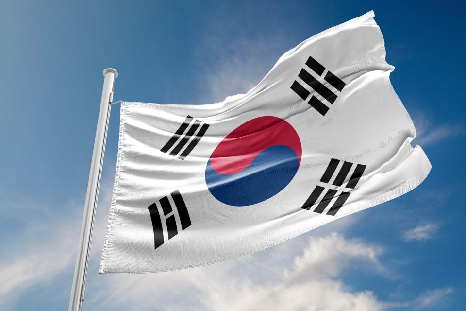 Die Flagge Südkoreas