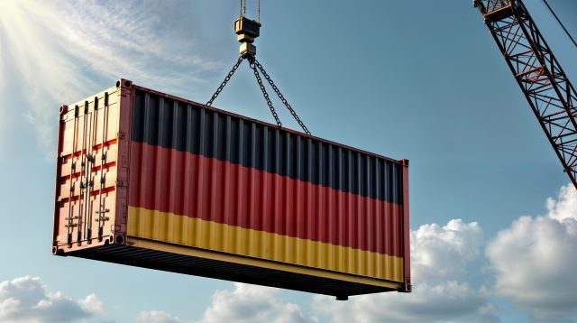 Container mit Deutschlandflagge