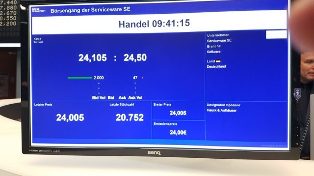 Serviceware ist seit einiger Zeit an der Frankfurter Börse notiert