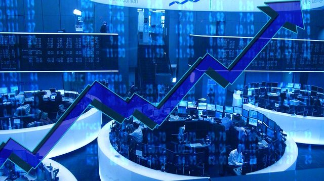 Handelssaal Deutsche Börse: Die Kurve steigt