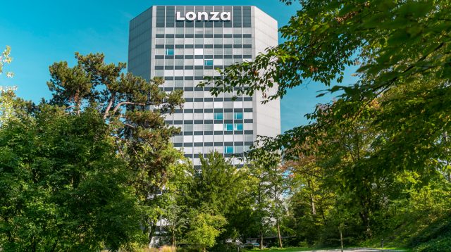 Der Lonza-Turm in Basel