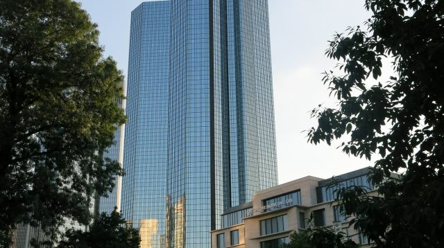 Der Deutsche Bank Tower in Frankfurt am Main