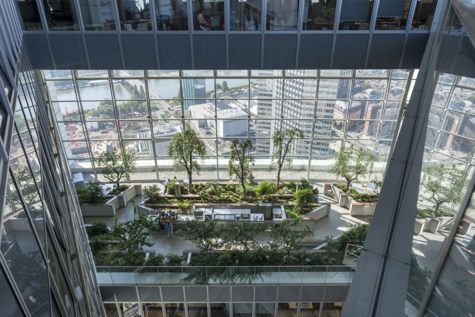 Hängender Garten in der Commerzbank, Frankfurt am Main, Deutschland