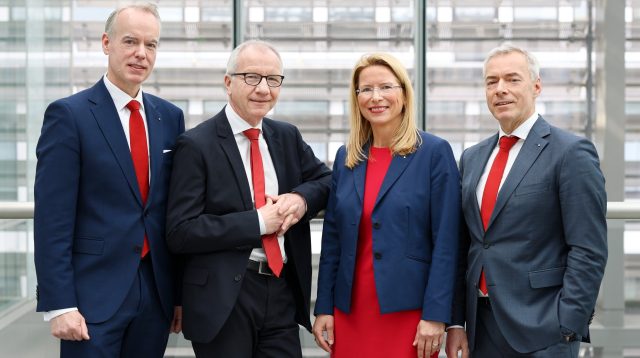 Vorstand der Stadtsparkasse Düsseldorf: Michael Röttgen, Michael Meyer, Henrietta Six, Stefan Dahm (Vorsitzender)