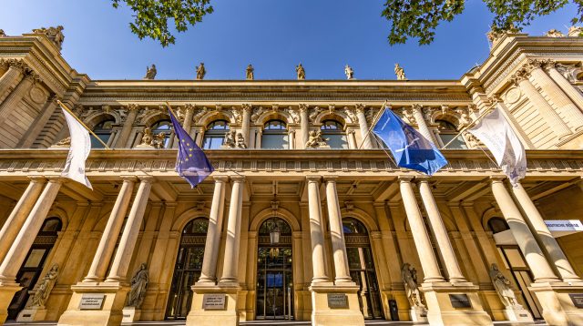 Die Deutsche Börse in Frankfurt an Main