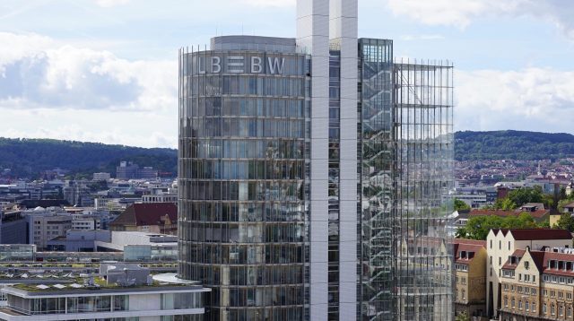 Hochhaus des Landesbank Baden-Württemberg (LBBW) in Stuttgart, Deutschland