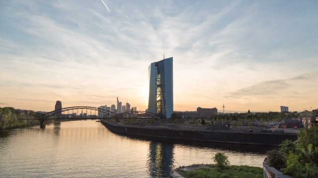 Die Europäische Zentralbank in Frankfurt am Main, Deutschland