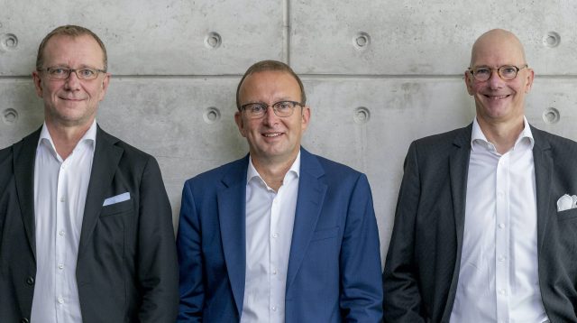 V.l.n.r.: Ulf Grimmke, Carsten Rogge-Strang, Dr. Jens T. Thau