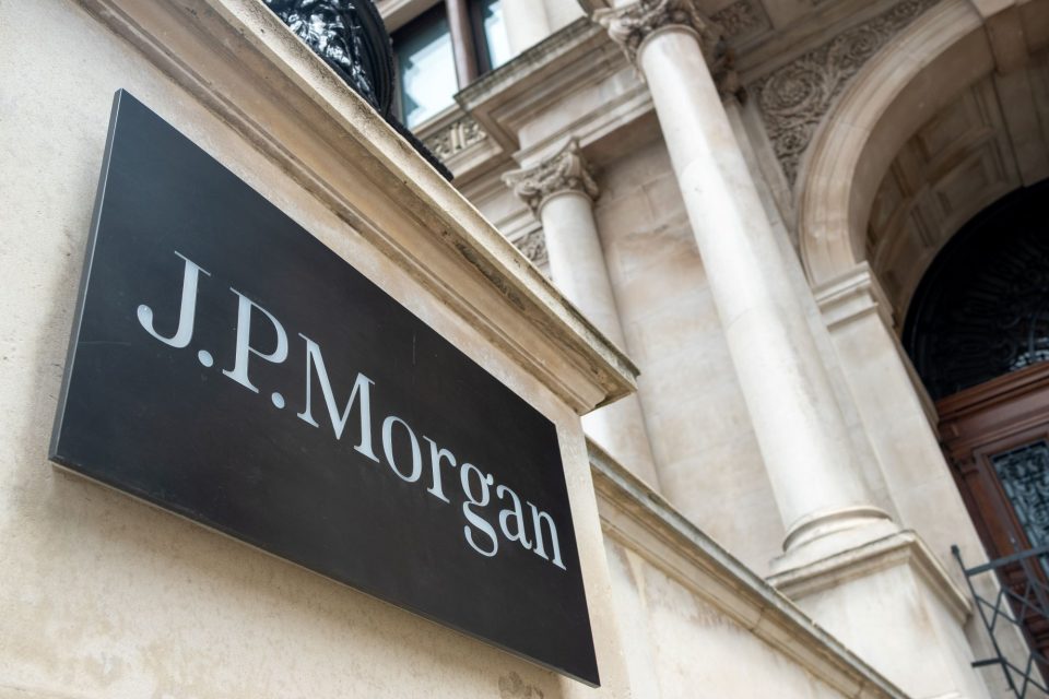 Der J.P.Morgan Schriftzug