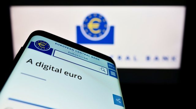 Website der EZB für den digitalen Euro