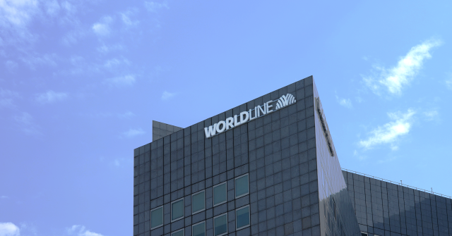 Die Worldline-Zentrale in Paris, Frankreich (Ladefense Tour Levoltaire)