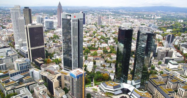 Der Blick vom Maintower in Frankfurt am Main, Deutschland