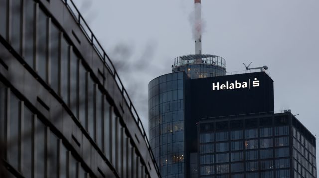 Der Bankenturm der Helaba in Frankfurt am Main, Deutschland