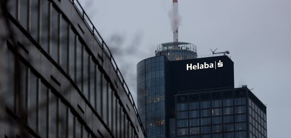 Der Bankenturm der Helaba in Frankfurt am Main, Deutschland