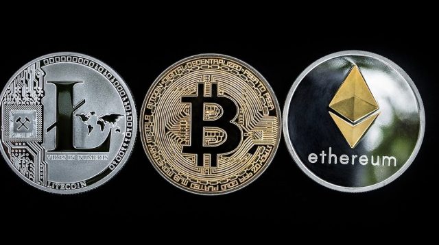 Die Kryptowährungen Litecoin, Bitcoin und Ethereum