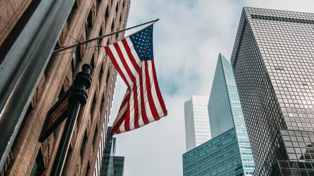 USA Flagge in Manhattan